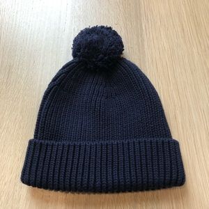 Jamie Kay EUC navy pom beanie